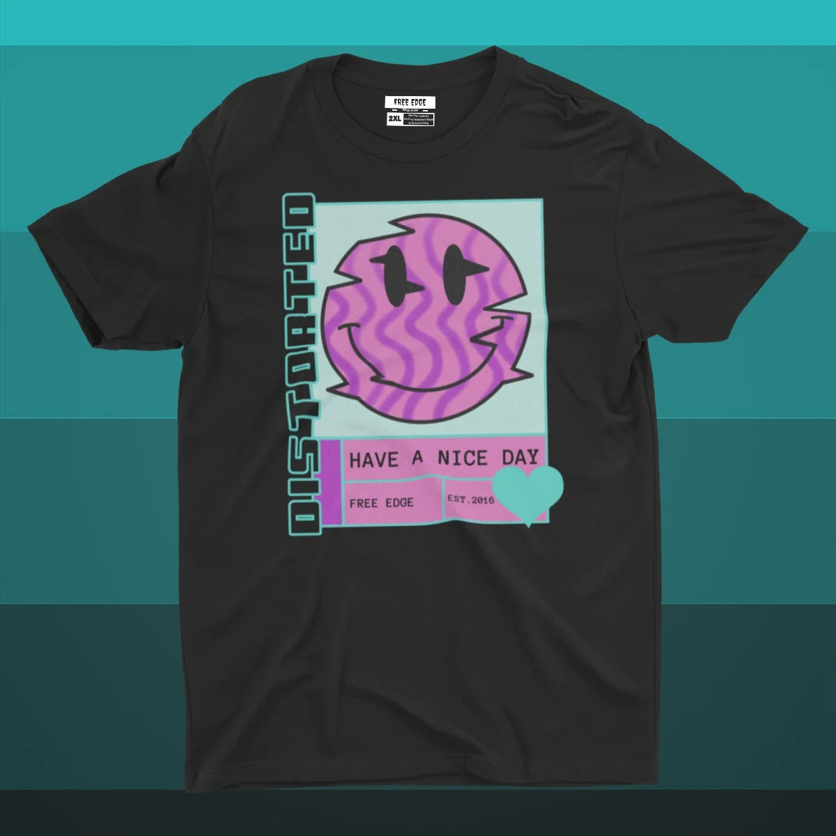 Distorted Smiley | Graphic Printed T-Shirt