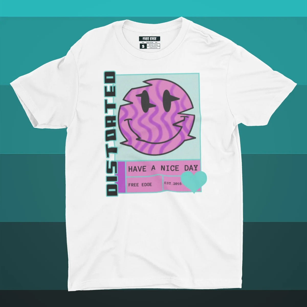 Distorted Smiley | Graphic Printed T-Shirt